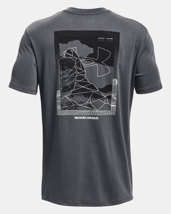 Camiseta de manga corta UA Outline Logo Grid para hombre, Gray, pdpMainDesktop image number 5